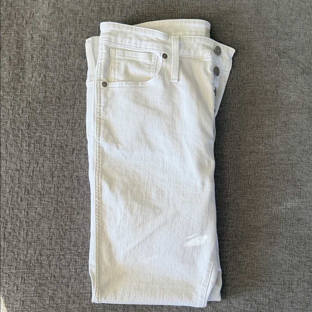 Madewell women’s white high skinny stretch denim Jeans size 16/33‎ - Picture 9 of 11
